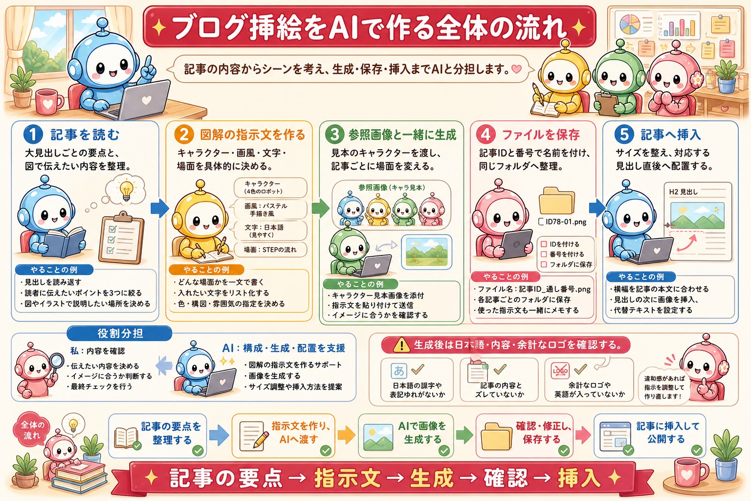 ブログ挿絵をAIで作る方法の図解 1