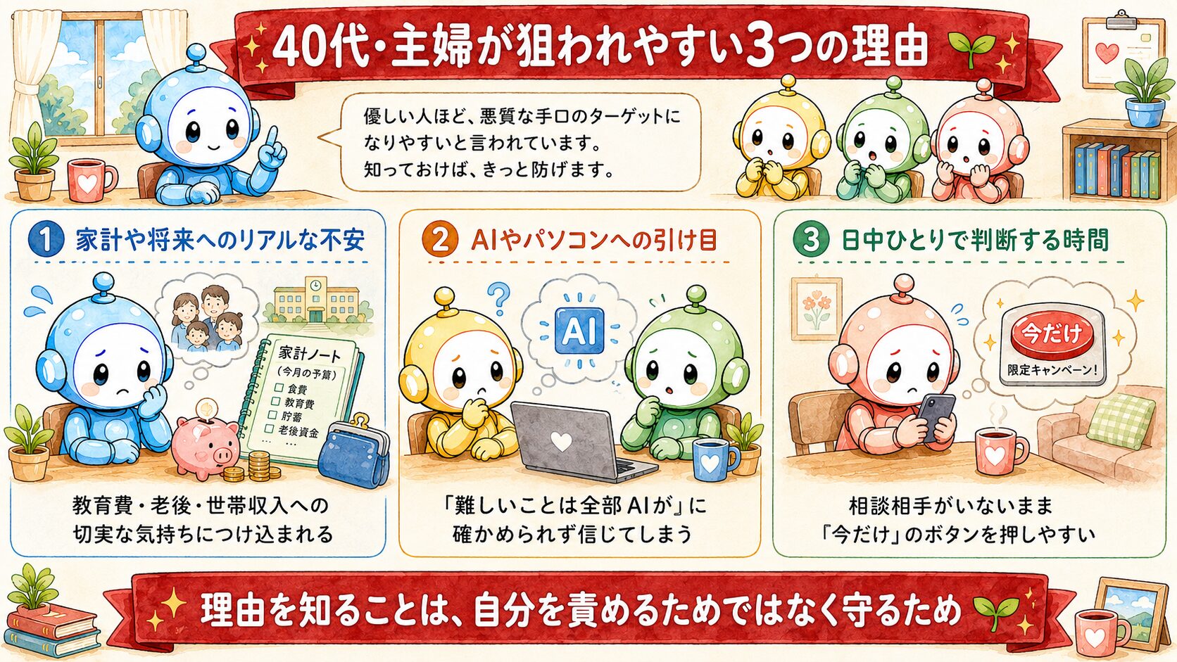 40代・主婦が狙われやすい3つの理由