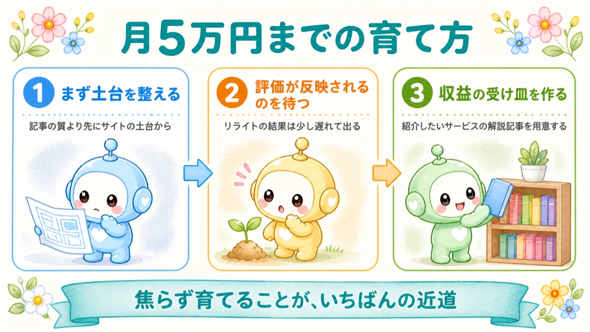 月5万円までの育て方の図解