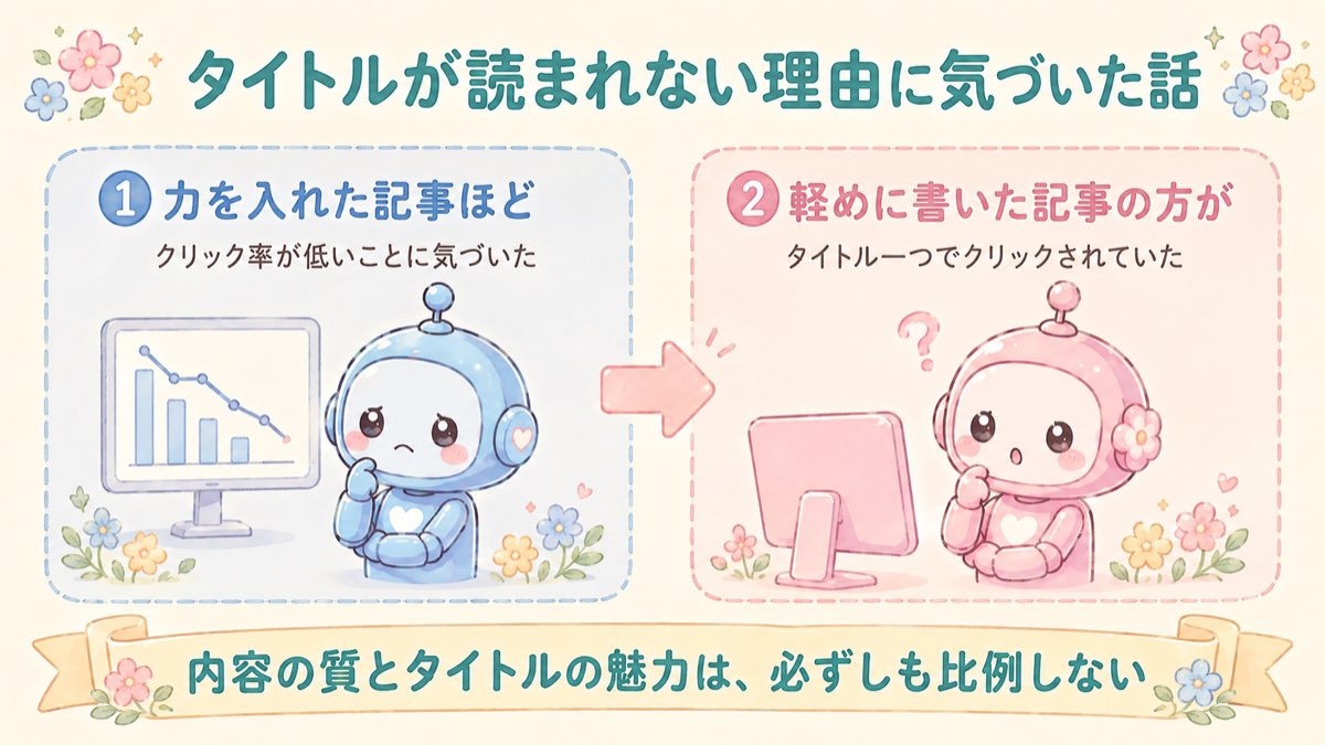 タイトルが読まれない理由に気づいた話の図解
