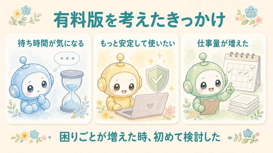有料版を考えたきっかけの図解