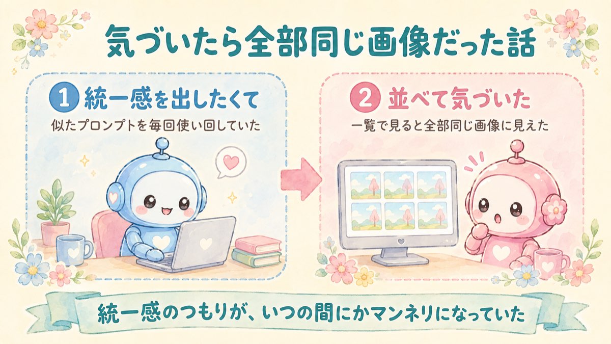 気づいたら全部同じ画像だった話の図解
