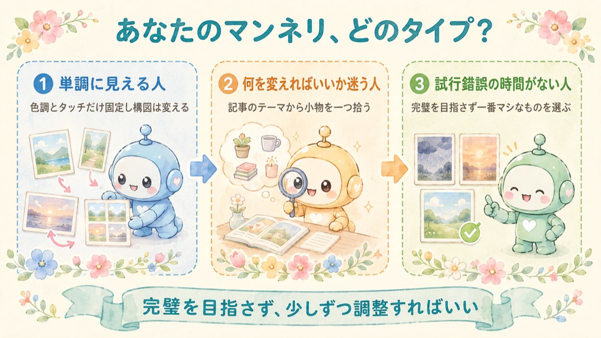 あなたのマンネリ、どのタイプかの図解
