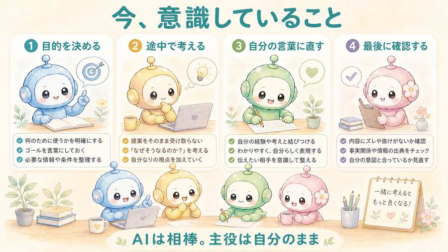 AIを使うときに今意識していることの図解
