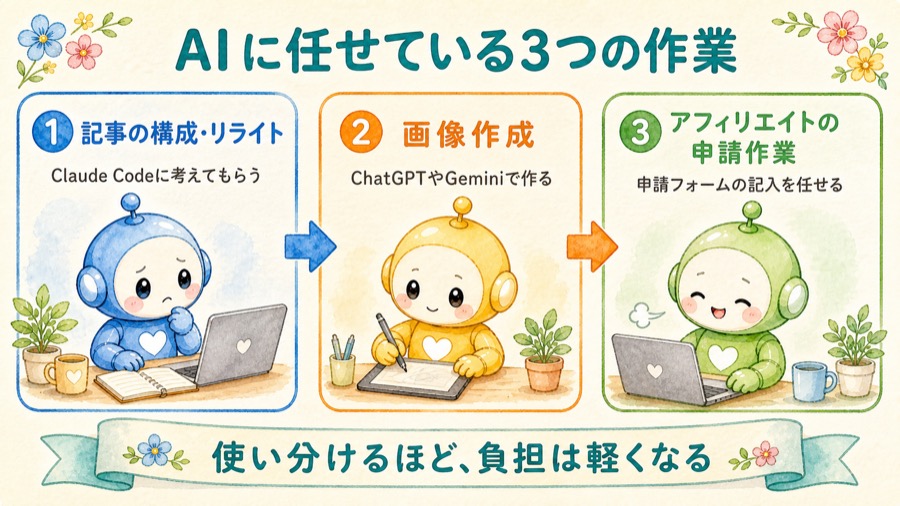 AIに任せている3つの作業