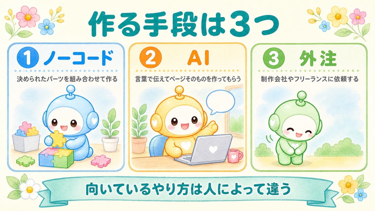作る手段は3つ