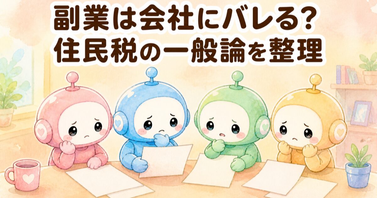 副業は会社にバレる？住民税の一般論を整理