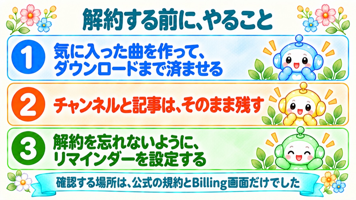 やめると決めてから、やったこと