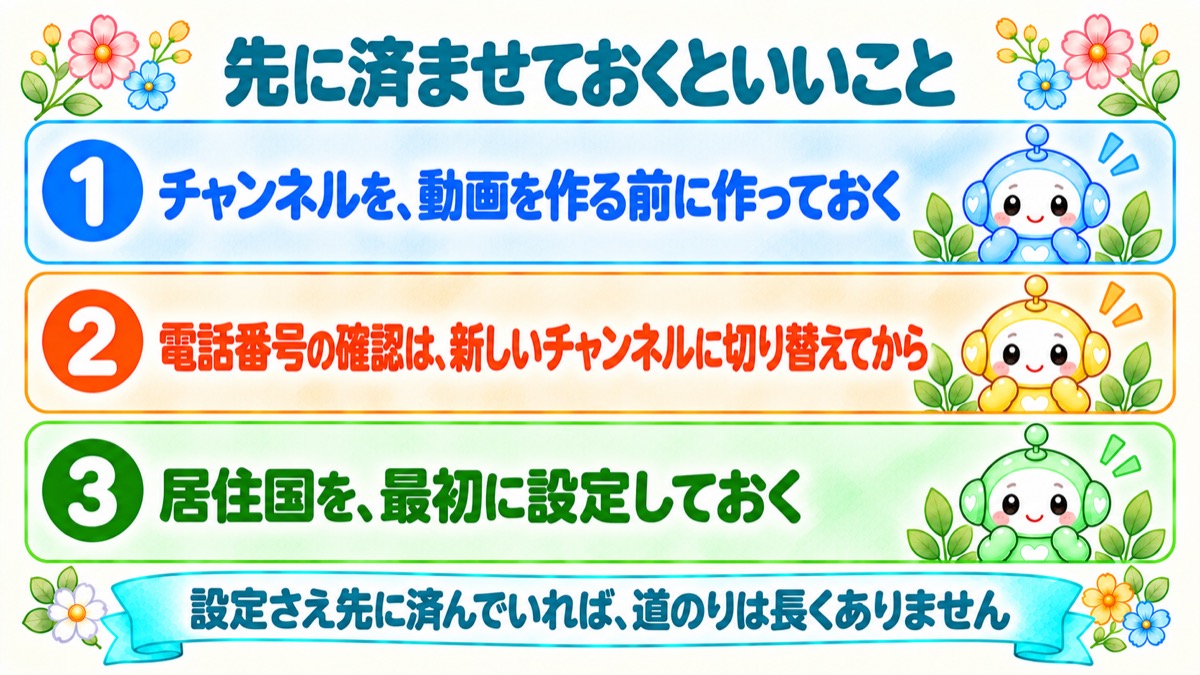これから始める人が、先に済ませておくといいこと